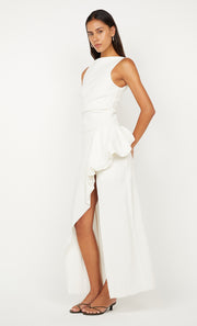 ROWENA ASYM DRESS - WHITE