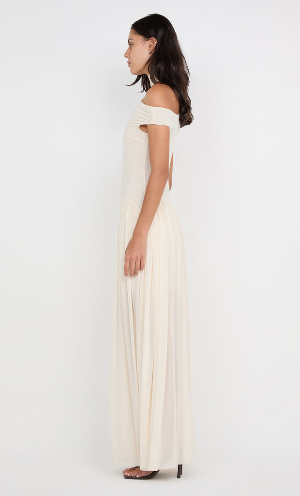 DEIJA OFFSHOULDER MAXI DRESS - BUTTERCREAM