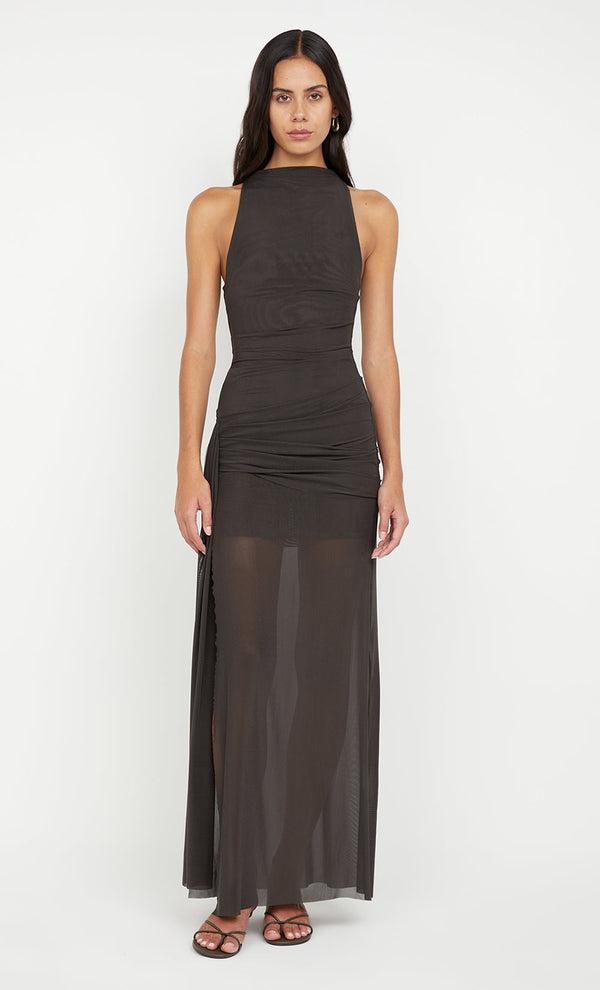 BLAINE DRAPE MAXI DRESS - CEDAR