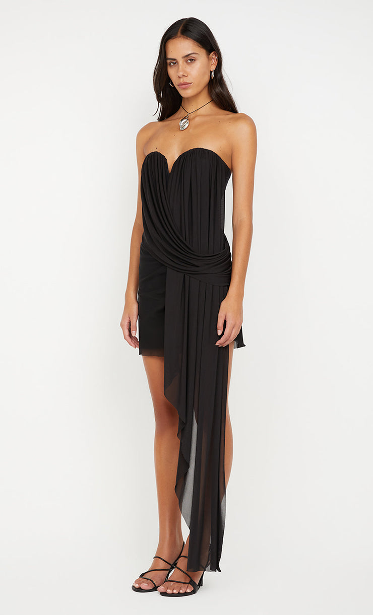 DANKA STRAPLESS MINI DRESS - BLACK