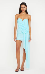 DANKA STRAPLESS MINI DRESS - TURQUOISE