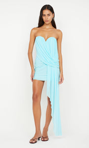 DANKA STRAPLESS MINI DRESS - TURQUOISE