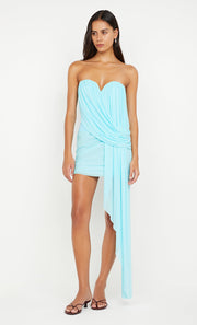 DANKA STRAPLESS MINI DRESS - TURQUOISE