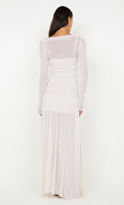 BLAINE LONG SLEEVE MAXI DRESS - BUTTER CREAM