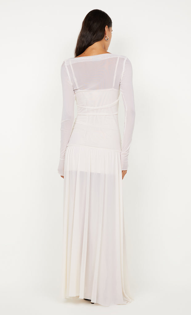 BLAINE LONG SLEEVE MAXI DRESS - BUTTER CREAM
