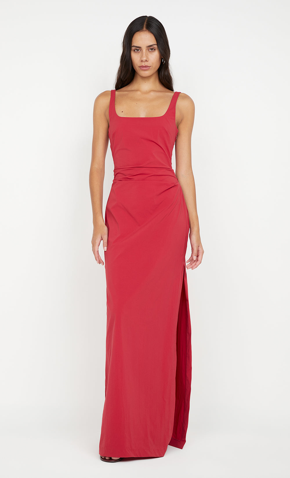 DANTE TUCK MAXI DRESS - CHERRY