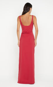 DANTE TUCK MAXI DRESS - CHERRY