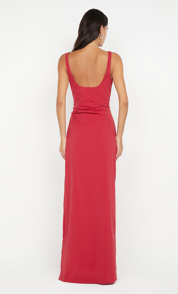 DANTE TUCK MAXI DRESS - CHERRY