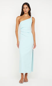 ARIVEN ASYM MIDI DRESS - ARCTIC BLUE