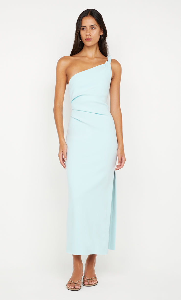 ARIVEN ASYM MIDI DRESS - ARCTIC BLUE