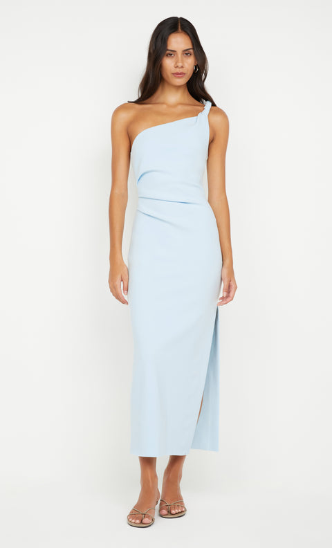 ARIVEN ASYM MIDI DRESS - SKY BLUE