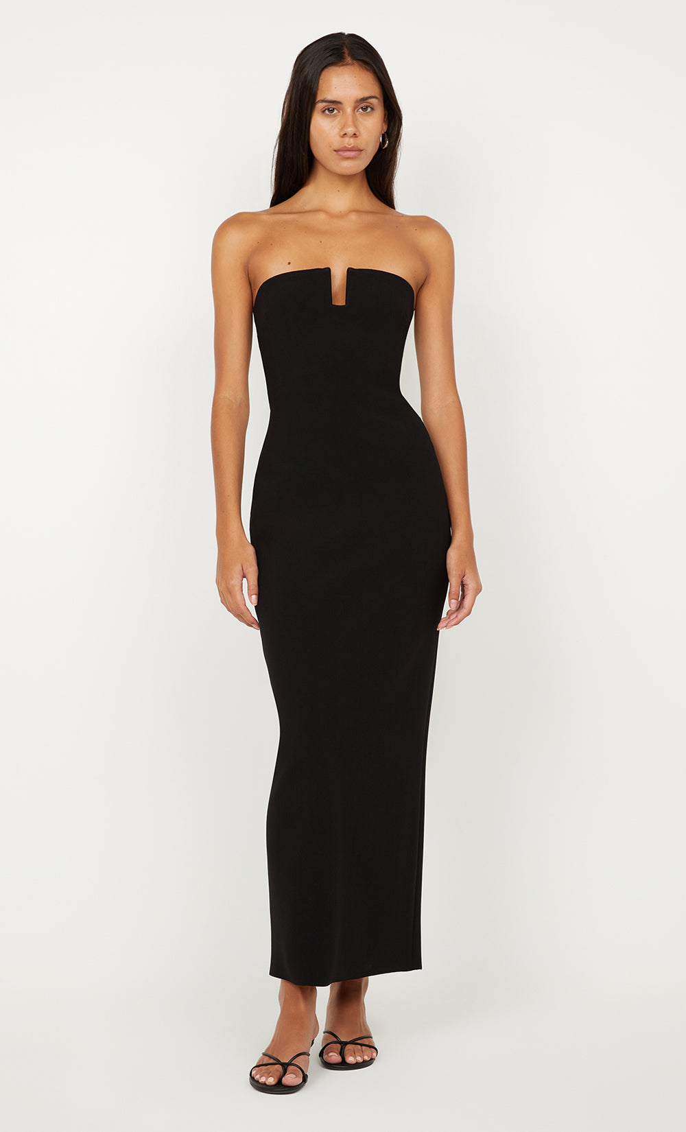 RAFI STRAPLESS DRESS - BLACK