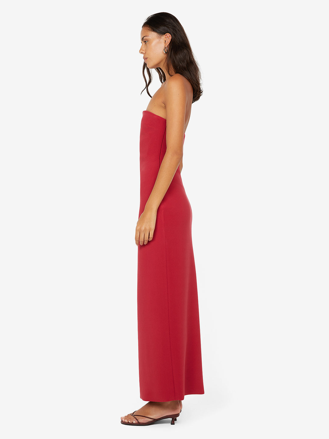 RAFI STRAPLESS DRESS - CHERRY