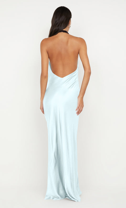 ELISIA WRAP MAXI DRESS - ARCTIC BLUE