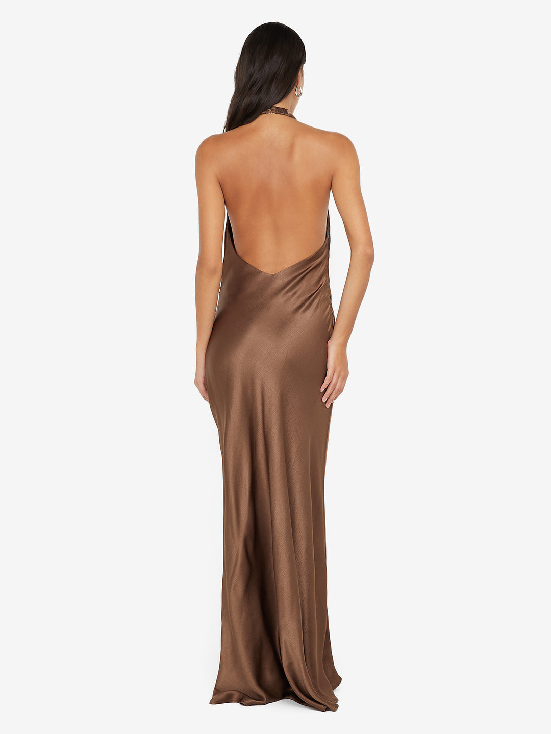 ELISIA WRAP MAXI DRESS - MILK CHOCOLATE