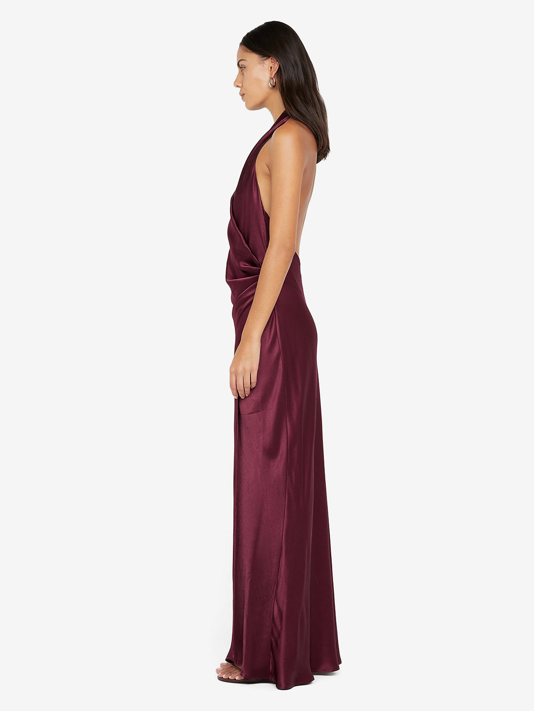 ELISIA WRAP MAXI DRESS - PLUM