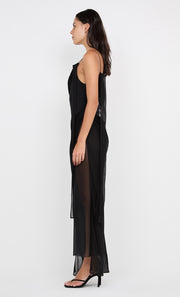 DANKA ASYM MAXI DRESS - BLACK