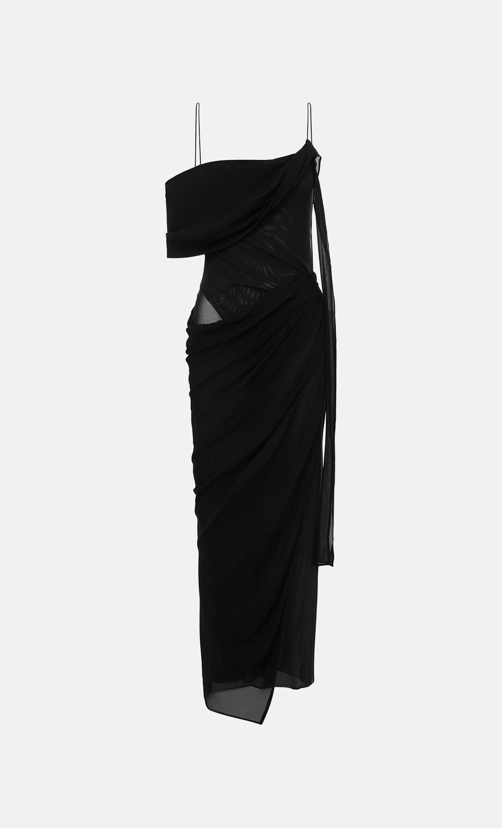 DANKA ASYM MAXI DRESS - BLACK