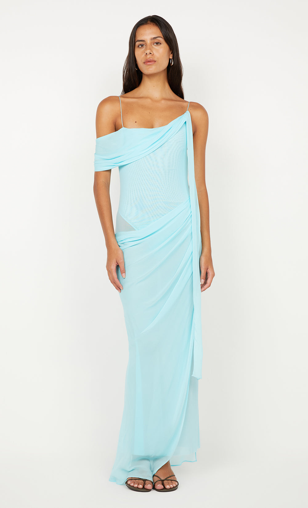 DANKA ASYM MAXI DRESS - TURQUOISE BEC + BRIDGE US DANKA ASYM MAXI DRESS - TURQUOISE BEC + BRIDGE US