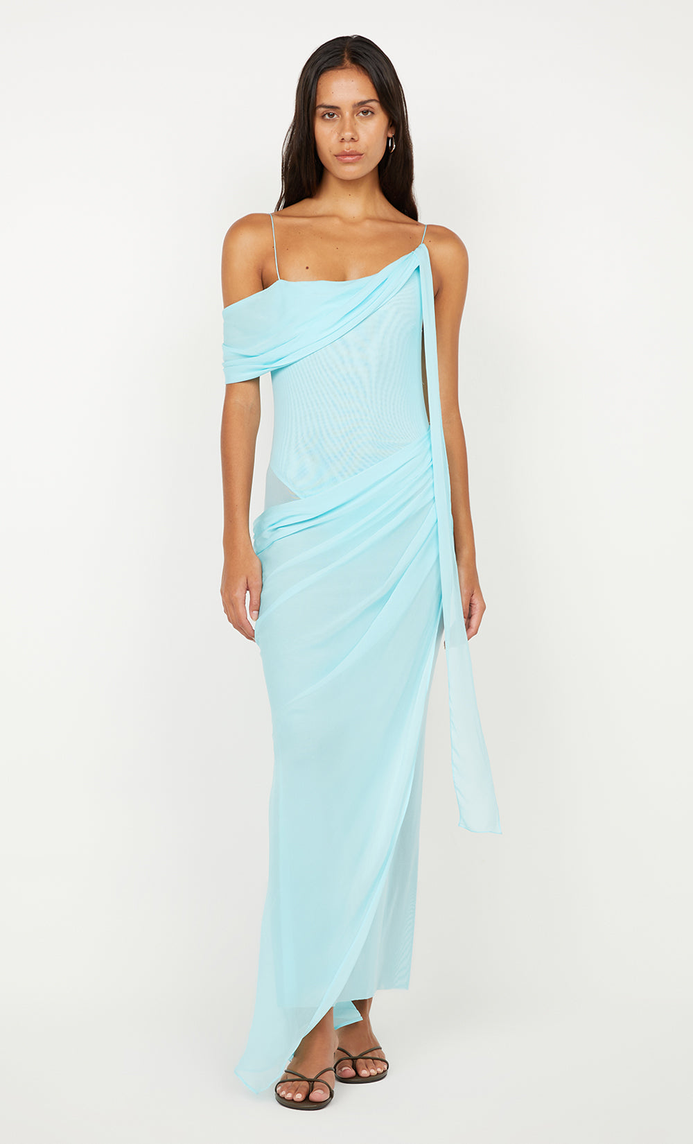 DANKA ASYM MAXI DRESS - TURQUOISE