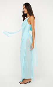 DANKA ASYM MAXI DRESS - TURQUOISE