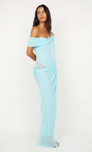 DANKA ASYM MAXI DRESS - TURQUOISE