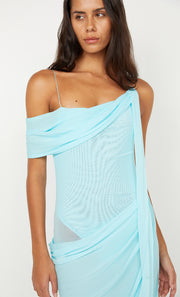 DANKA ASYM MAXI DRESS - TURQUOISE