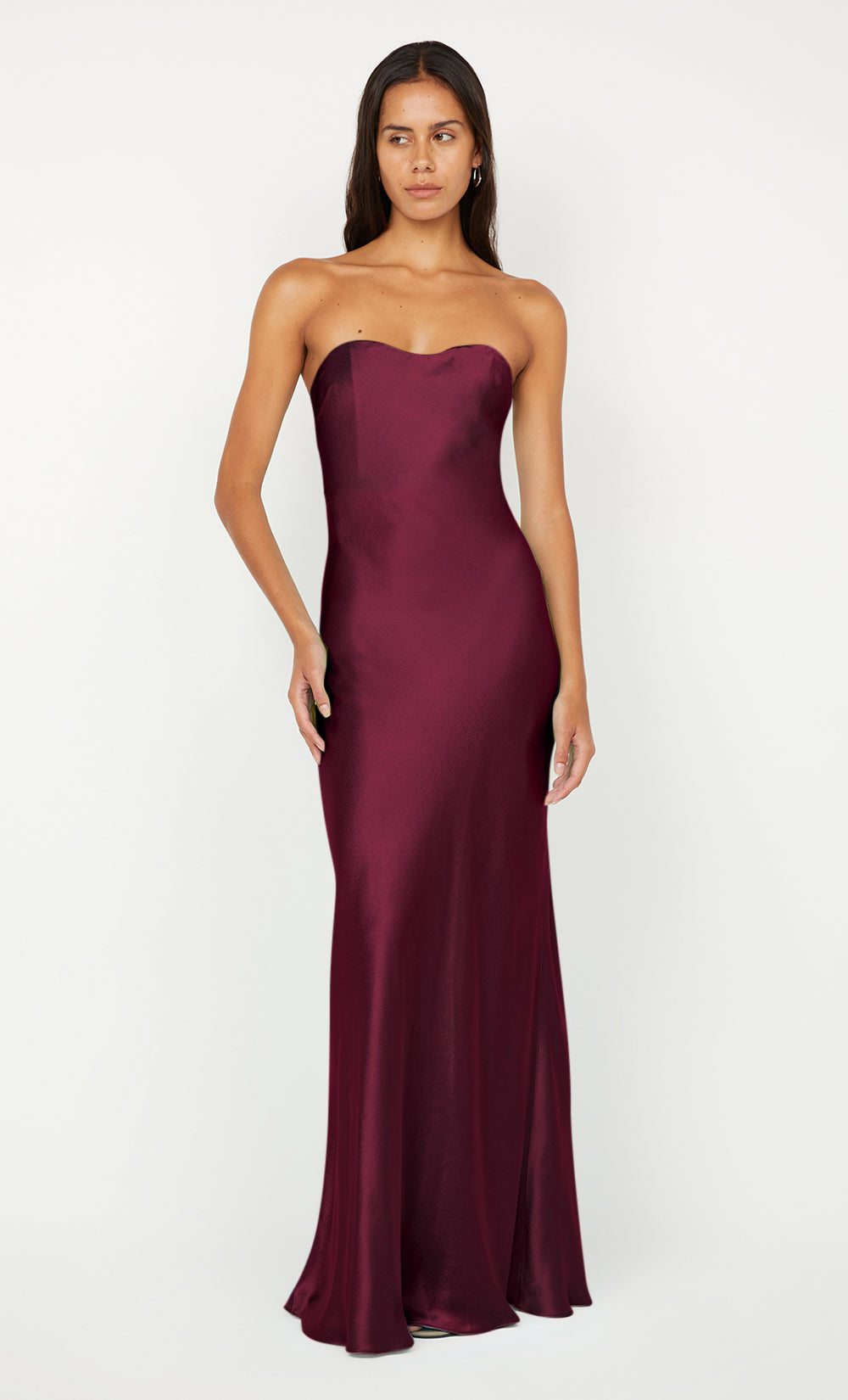 CINDER STRAPLESS MAXI DRESS - PLUM