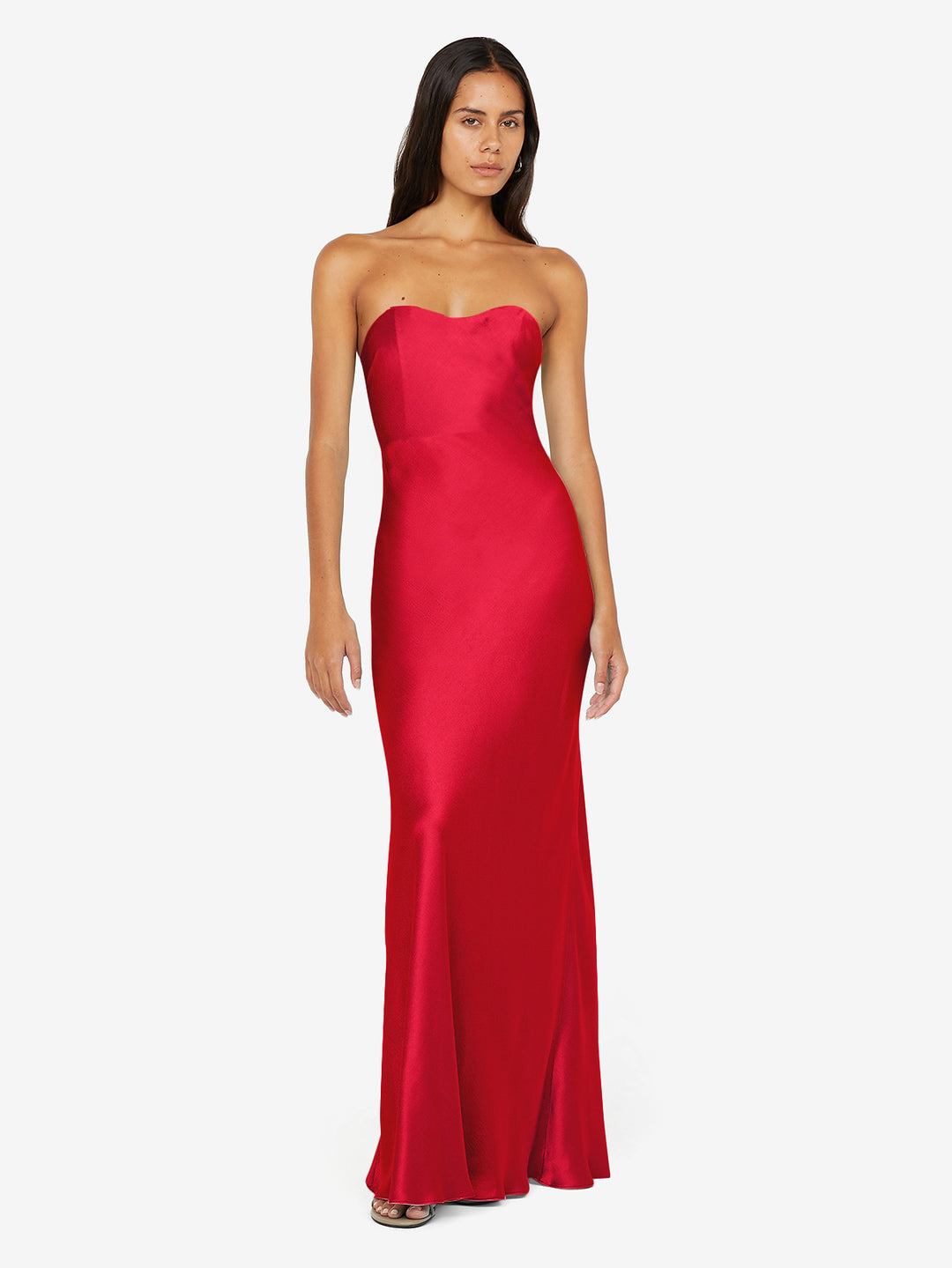 CINDER STRAPLESS MAXI DRESS - STRAWBERRY