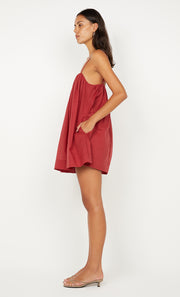 VIVIAN MINI DRESS - CHERRY