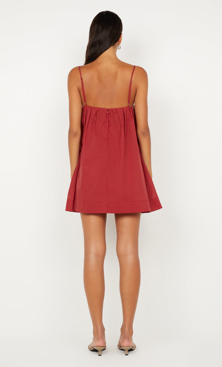 VIVIAN MINI DRESS - CHERRY