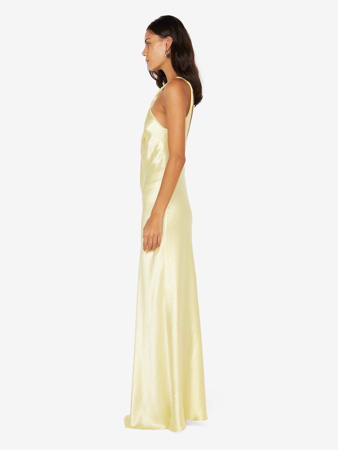 ELISIA TWIST MAXI DRESS - ICE YELLOW