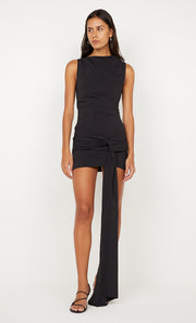 DOMENIC ASYM MINI DRESS - BLACK