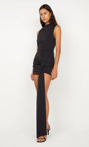 DOMENIC ASYM MINI DRESS - BLACK