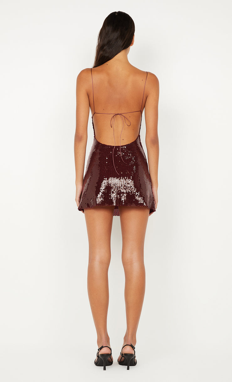 CELESTIA MINI DRESS - PLUM