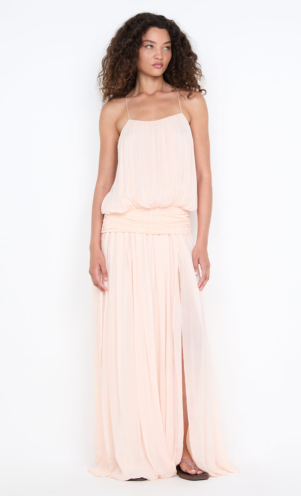 CAMILLE BLOUSON DRESS - PEACH