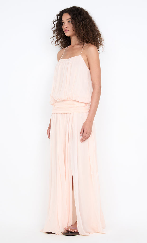 CAMILLE BLOUSON DRESS - PEACH