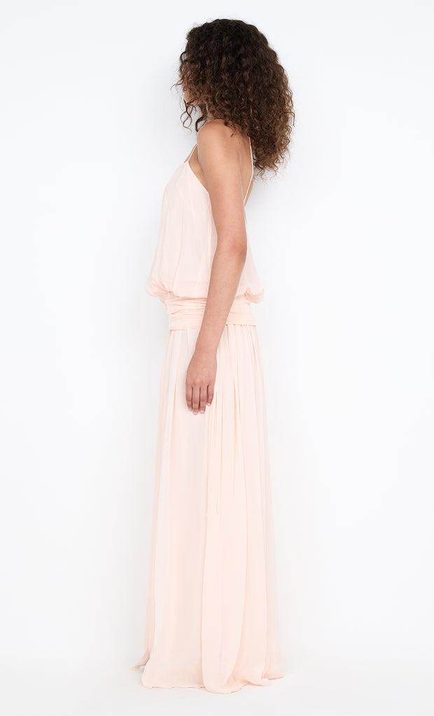 CAMILLE BLOUSON DRESS - PEACH