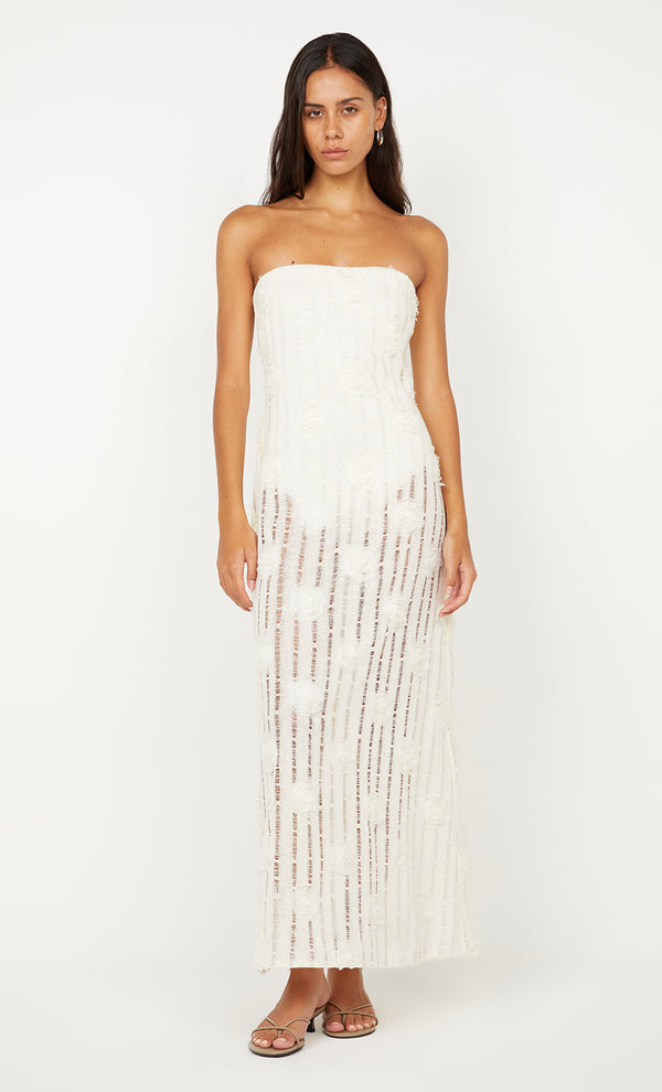 AMELIE STRAPLESS DRESS - IVORY