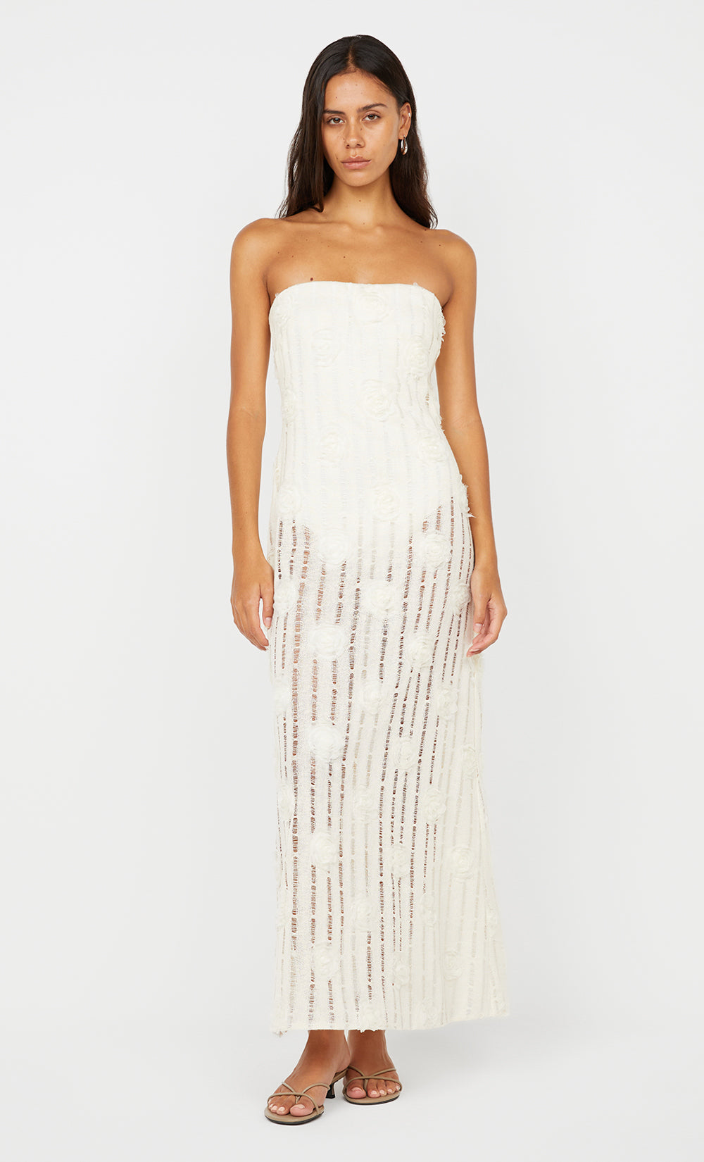 AMELIE STRAPLESS DRESS - IVORY