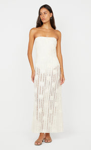AMELIE STRAPLESS DRESS - IVORY