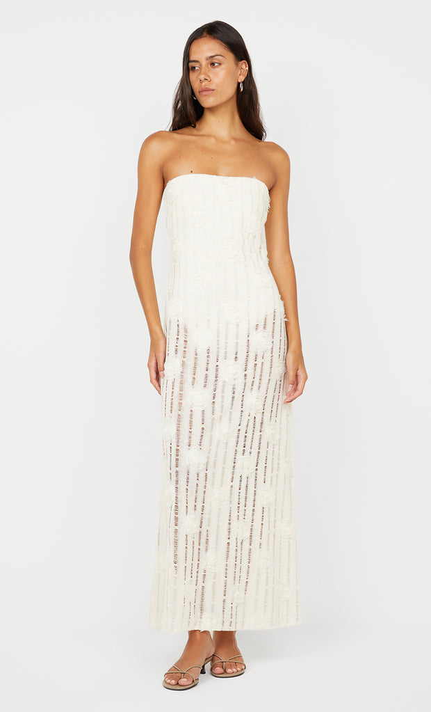 AMELIE STRAPLESS DRESS - IVORY