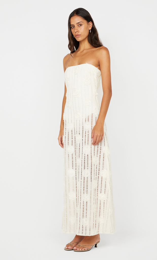AMELIE STRAPLESS DRESS - IVORY