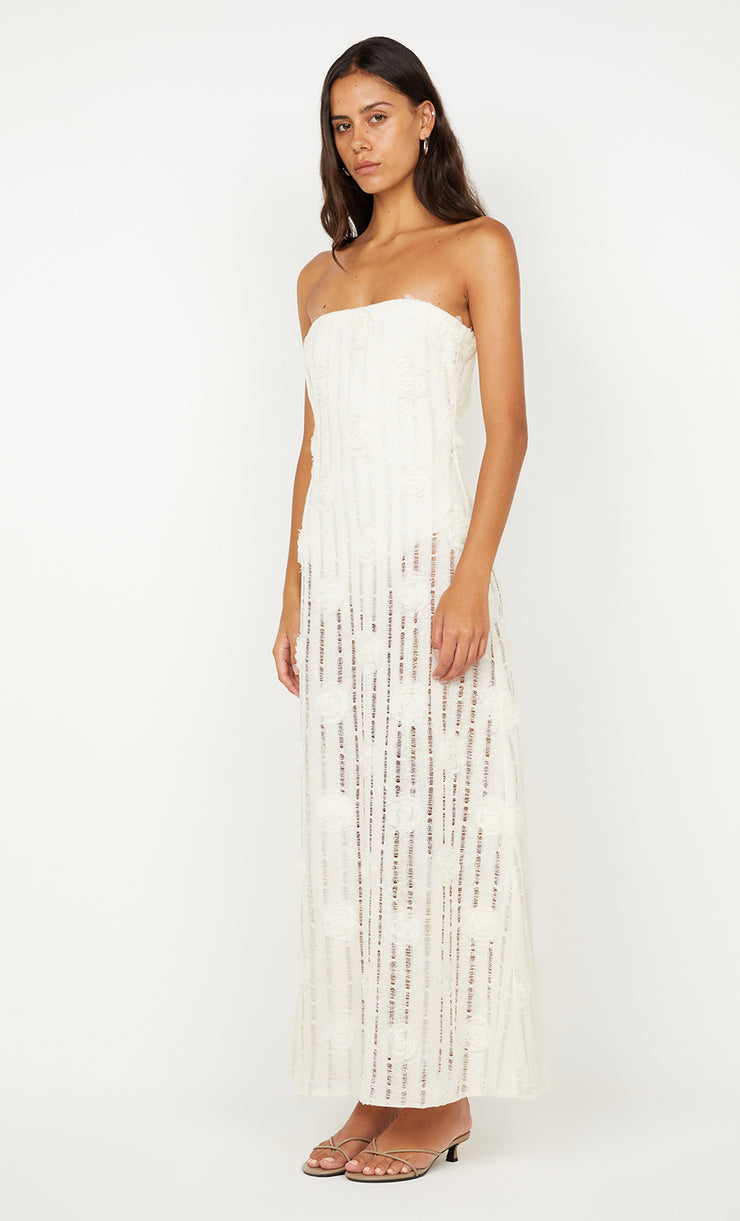 AMELIE STRAPLESS DRESS - IVORY