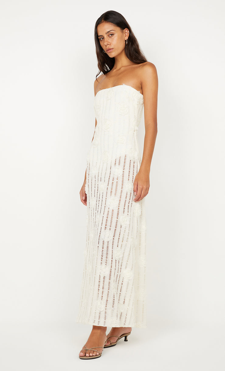 AMELIE STRAPLESS DRESS - IVORY