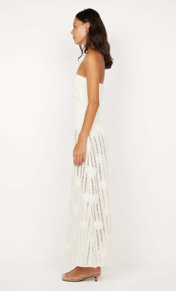 AMELIE STRAPLESS DRESS - IVORY