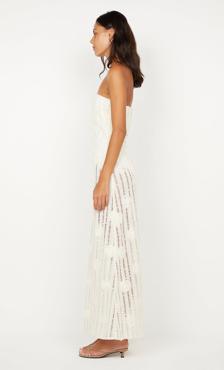 AMELIE STRAPLESS DRESS - IVORY