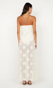 AMELIE STRAPLESS DRESS - IVORY