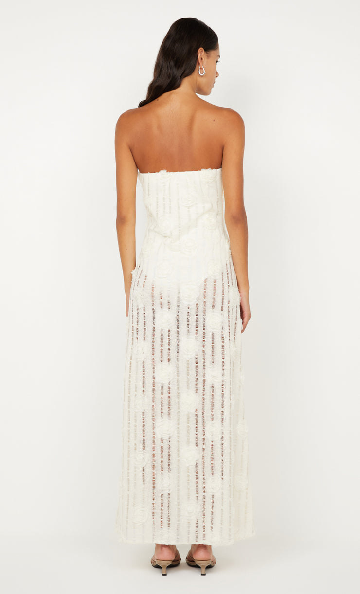 AMELIE STRAPLESS DRESS - IVORY