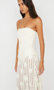 AMELIE STRAPLESS DRESS - IVORY